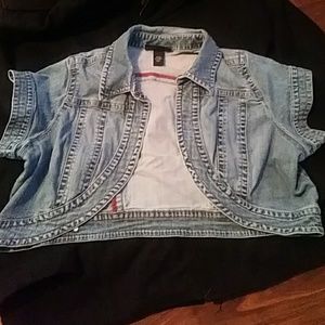 Women's Plus Size Denim Shrug
